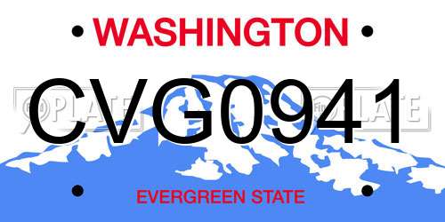 CVG0941 Washington License Plate
