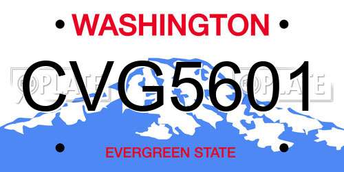 CVG5601 Washington License Plate