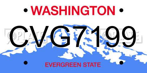 CVG7199 Washington License Plate