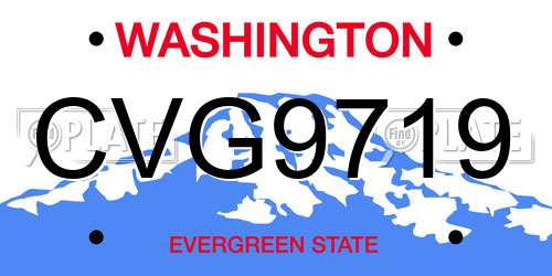 CVG9719 Washington License Plate