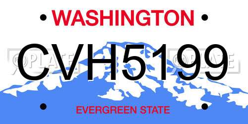 CVH5199 Washington License Plate