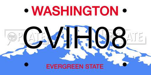 CVIH08 Washington License Plate