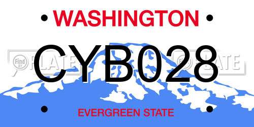 CYB028 Washington License Plate