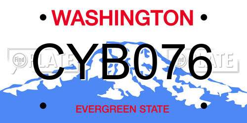 CYB076 Washington License Plate