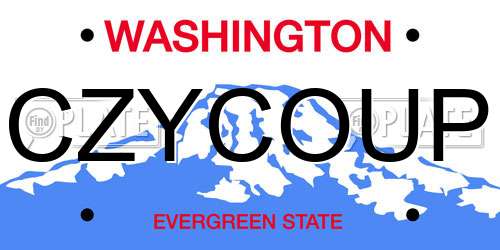 CZYCOUP Washington License Plate