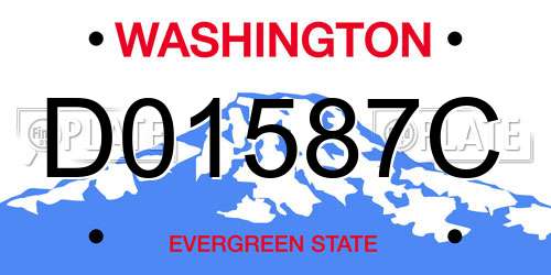 D01587C Washington License Plate