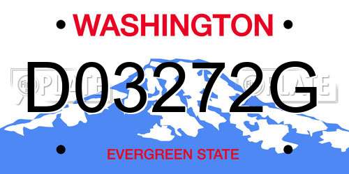 D03272G Washington License Plate