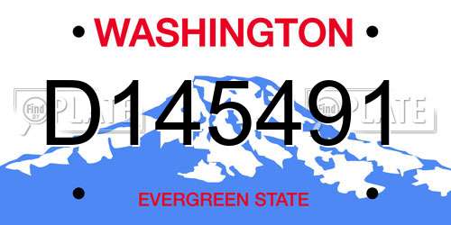 D145491 Washington License Plate