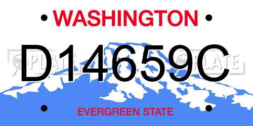 D14659C Washington License Plate