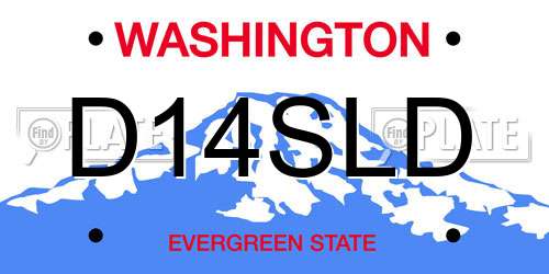 D14SLD Washington License Plate