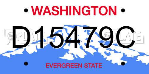 D15479C Washington License Plate