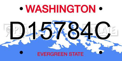 D15784C Washington License Plate