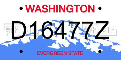 D16477Z Washington License Plate