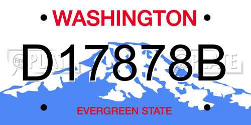 D17878B Washington License Plate