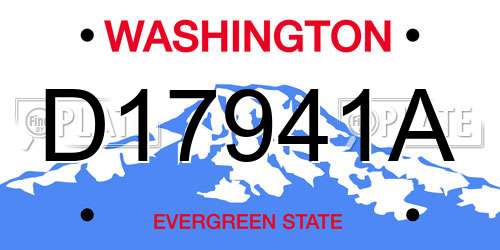 D17941A Washington License Plate