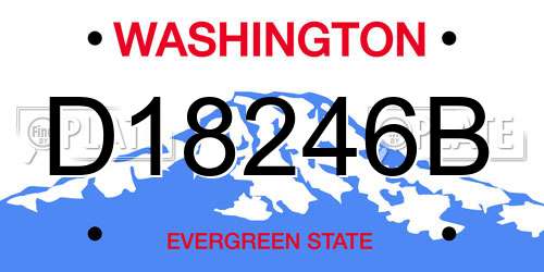 D18246B Washington License Plate