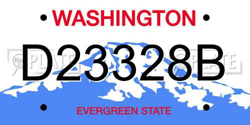 D23328B Washington License Plate
