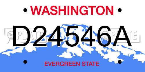 D24546A Washington License Plate
