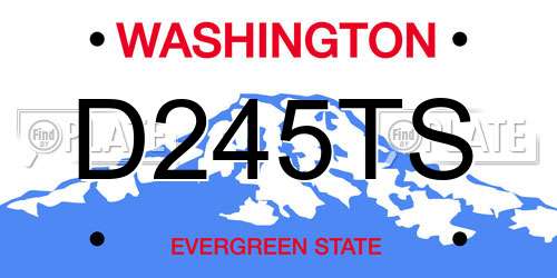 D245TS Washington License Plate