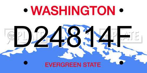 D24814F Washington License Plate