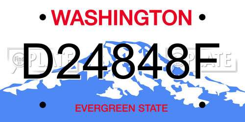 D24848F Washington License Plate