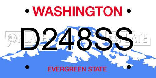 D248SS Washington License Plate