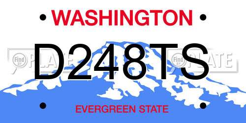 D248TS Washington License Plate