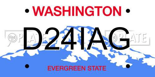 D24IAG Washington License Plate
