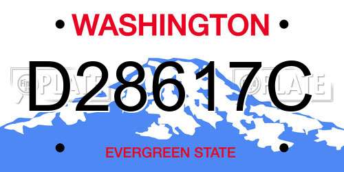 D28617C Washington License Plate