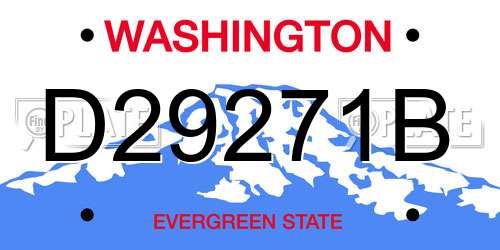 D29271B Washington License Plate