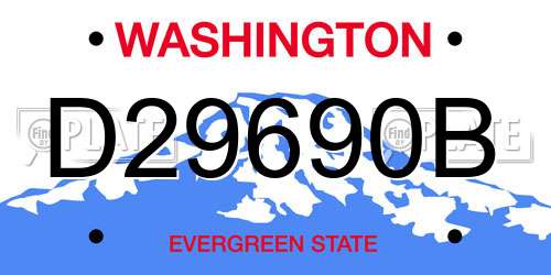 D29690B Washington License Plate