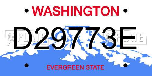 D29773E Washington License Plate