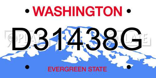 D31438G Washington License Plate