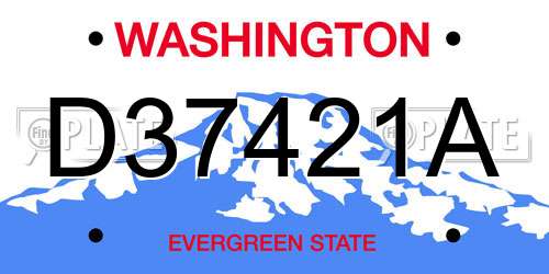 D37421A Washington License Plate