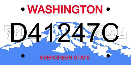 D41247C Washington License Plate