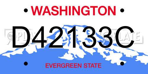 D42133C Washington License Plate