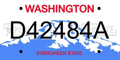 D42484A Washington License Plate
