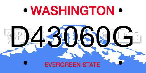 D43060G Washington License Plate