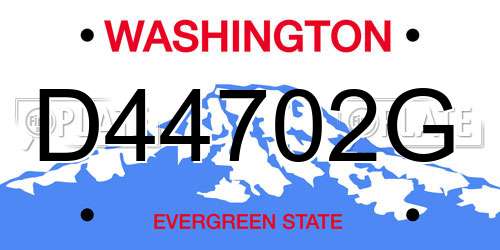 D44702G Washington License Plate
