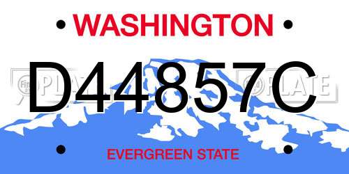 D44857C Washington License Plate