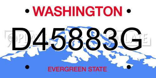 D45883G Washington License Plate