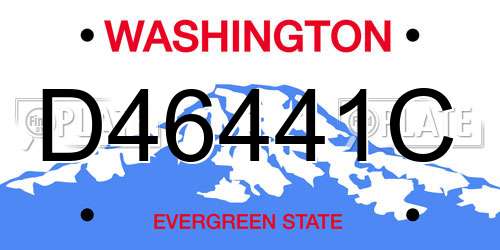 D46441C Washington License Plate