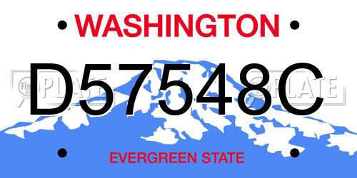 D57548C Washington License Plate