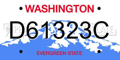 D61323C Washington License Plate