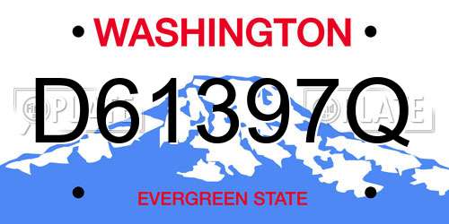 D61397Q Washington License Plate