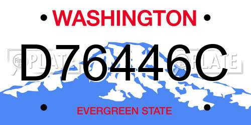 D76446C Washington License Plate