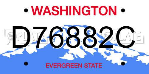 D76882C Washington License Plate