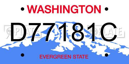 D77181C Washington License Plate