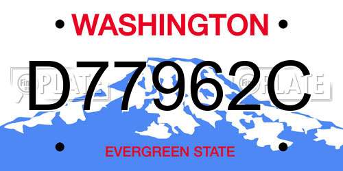D77962C Washington License Plate