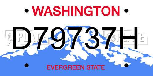 D79737H Washington License Plate